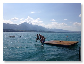 Jumping in to Thunersee